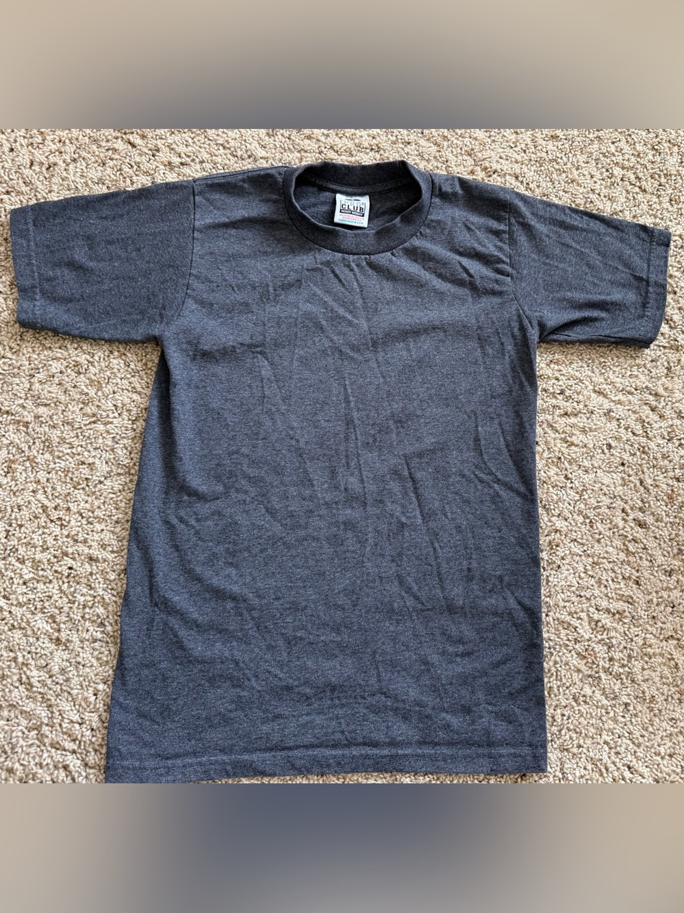 Men's Crew Neck T‑Shirt in Charcoal Gray